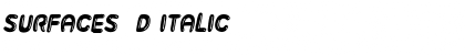 Surfaces 3D Italic Font Title Preview