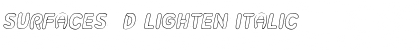 Surfaces 3D Lighten Italic Font Title Preview