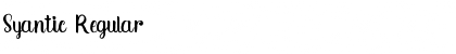 Syantic Regular Font Title Preview