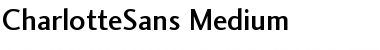 CharlotteSans Medium Font Title Preview