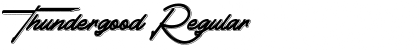 Thundergood Regular Font Title Preview