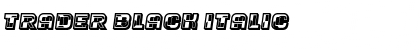 Trader Black Italic Font Title Preview