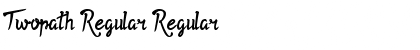 Twopath Regular Regular Font Title Preview