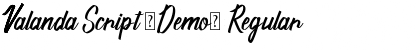 Valanda Script (Demo) Regular Font Title Preview