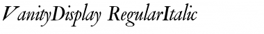 VanityDisplay RegularItalic Font Title Preview