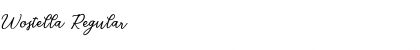 Wostella Regular Font Title Preview