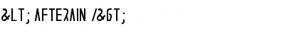 < AFTERAIN /> Regular Font Title Preview