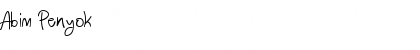 Abim Penyok Regular Font Title Preview