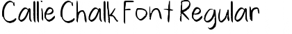 Callie Chalk Font Regular Font Title Preview
