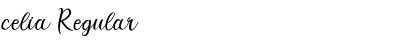 celia Regular Font Title Preview