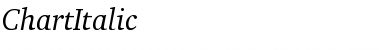 ChartItalic Regular Font Title Preview