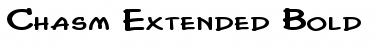 Chasm Extended Bold Font Title Preview