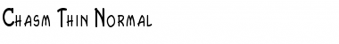 Chasm Thin Normal Font Title Preview
