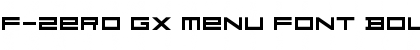 F-Zero GX Menu Font Bold Bold Font Title Preview