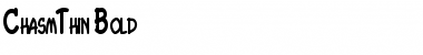 ChasmThin Bold Font Title Preview