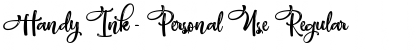 Handy Ink - Personal Use Regular Font Title Preview