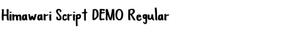 Himawari Script DEMO Regular Font Title Preview
