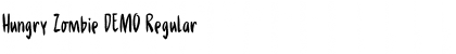 Hungry Zombie DEMO Regular Font Title Preview