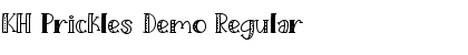 KH Prickles Demo Regular Font Title Preview