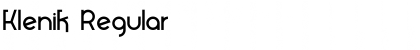 Klenik. Regular Font Title Preview