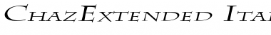 ChazExtended Italic Font Title Preview