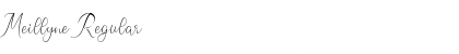 Meillyne Regular Font Title Preview