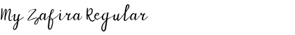 My Zafira Regular Font Title Preview
