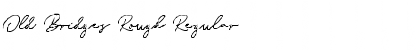 Old Bridges Rough Regular Font Title Preview