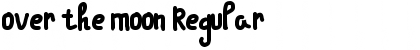 over the moon Regular Font Title Preview