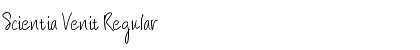Scientia Venit Regular Font Title Preview
