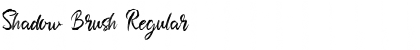 Shadow Brush Regular Font Title Preview