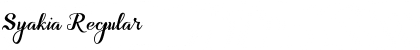 Syakia Regular Font Title Preview