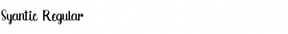 Syantic Regular Font Title Preview