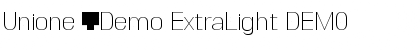 Unione *Demo ExtraLight DEMO Font Title Preview