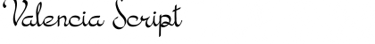 Valencia Script Font Title Preview
