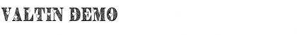Valtin Demo Font Title Preview