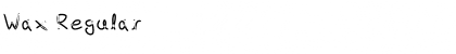Wax Regular Font Title Preview