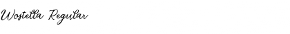 Wostella Regular Font Title Preview