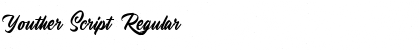 Youther Script Regular Font Title Preview