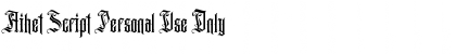 Aihet Script Personal Use Only Regular Font Title Preview