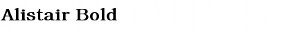 Alistair Bold Font Title Preview