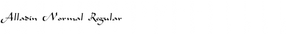 Alladin Normal Regular Font Title Preview