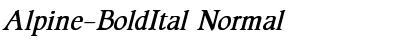Alpine-BoldItal Normal Font Title Preview