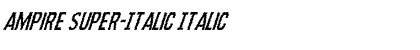 Ampire Super-Italic Italic Font Title Preview