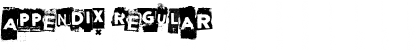 Appendix Regular Font Title Preview