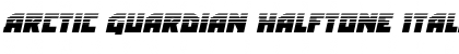 Arctic Guardian Halftone Italic Italic Font Title Preview