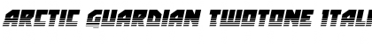 Arctic Guardian Twotone Italic Italic Font Title Preview