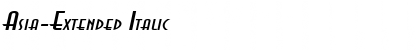 Asia-Extended Italic Font Title Preview