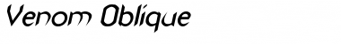 Venom Oblique Font Title Preview