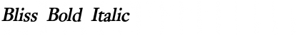 Bliss Bold Italic Font Title Preview